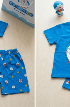 Bộ Quần Áo Hoạt Hình Doraemon Chibi Cho Bé