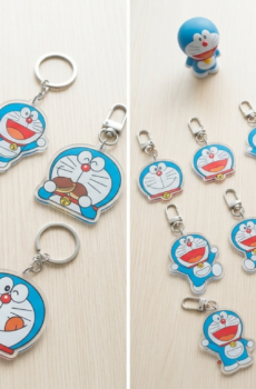 Bộ Móc Khóa Sticker Doraemon Dễ Thương